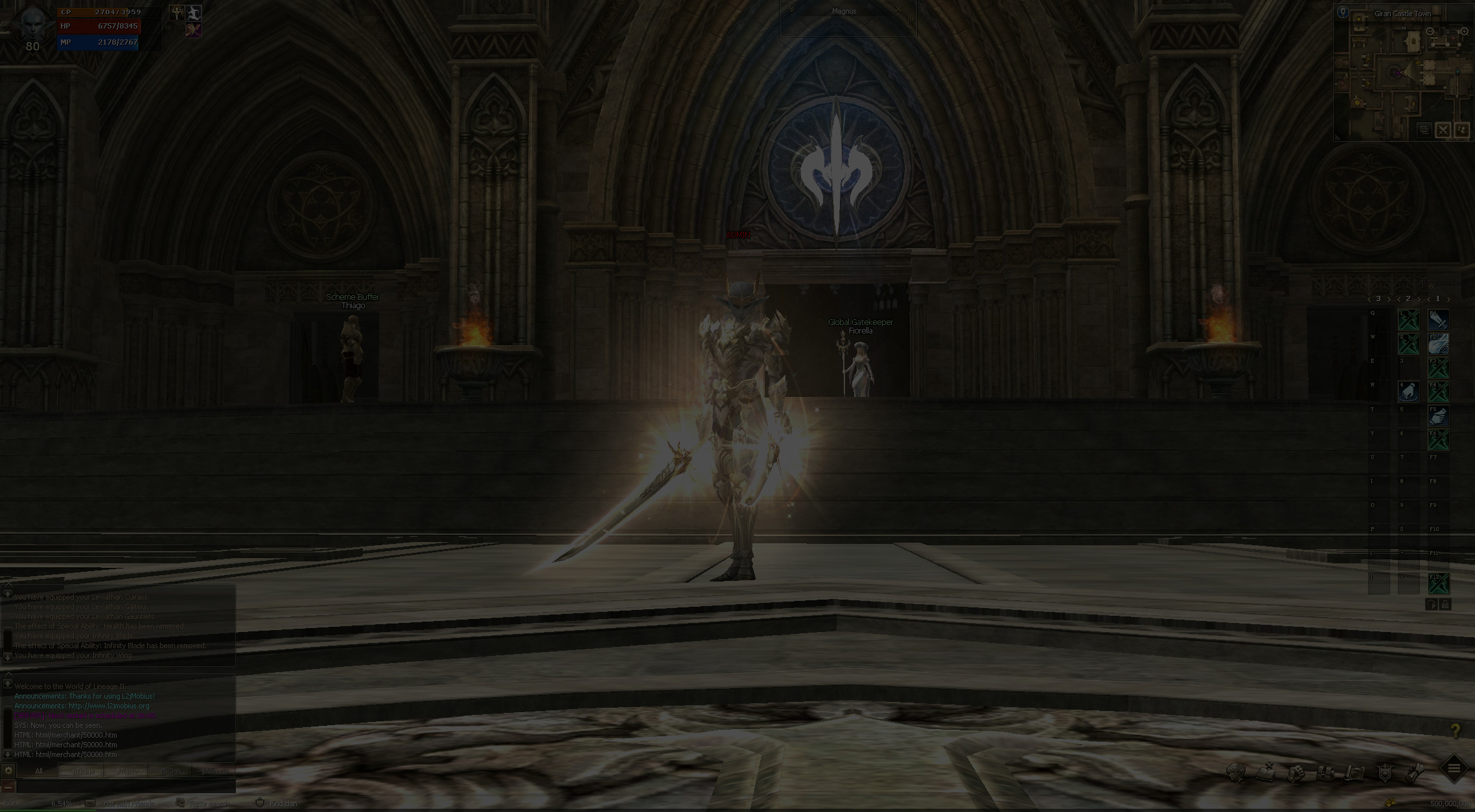 Set Ixion Heavy dentro del servidor