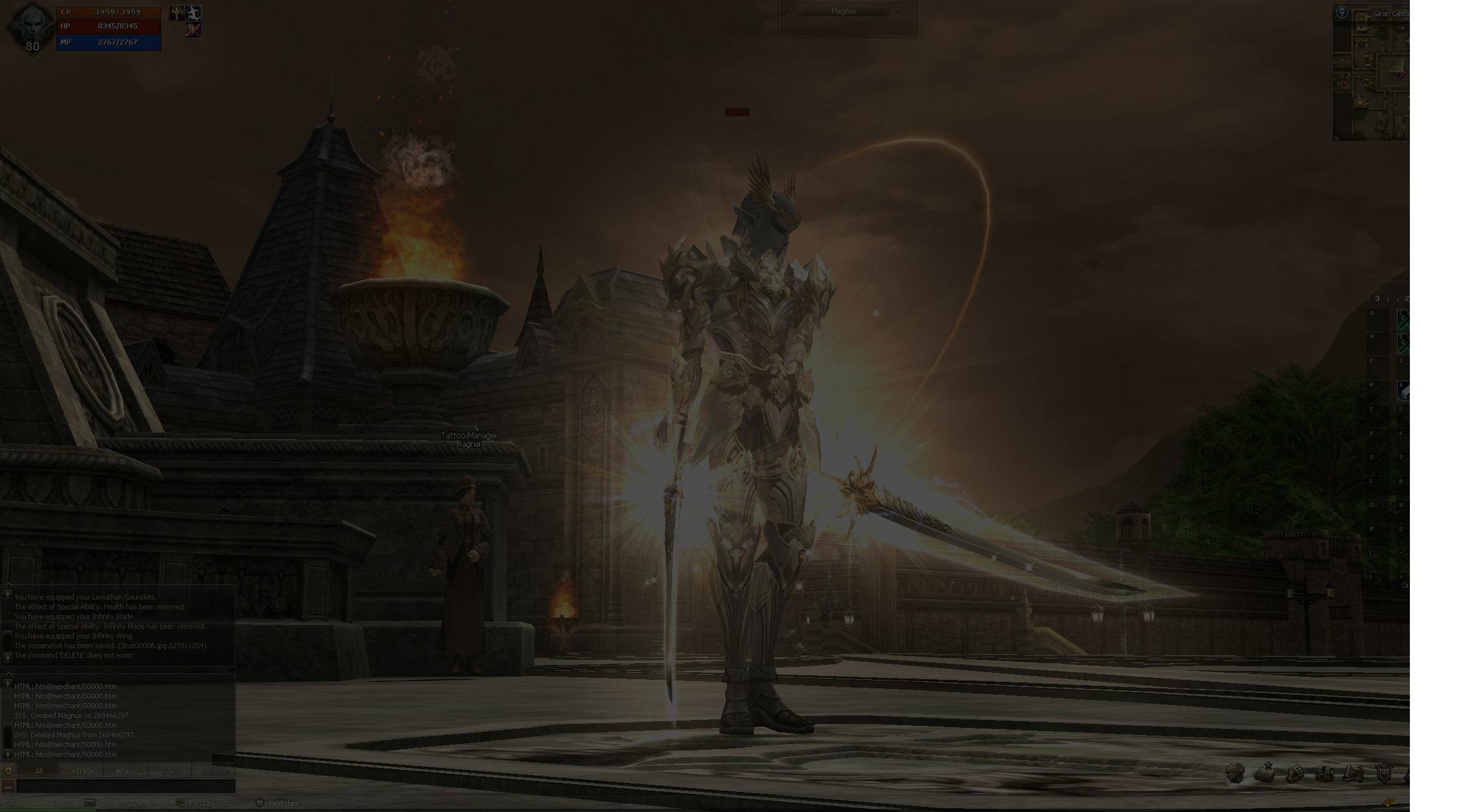 Set Leviathan Heavy dentro del servidor